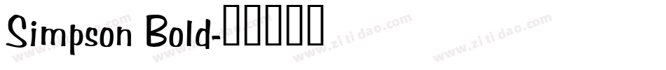 Simpson Bold字体转换